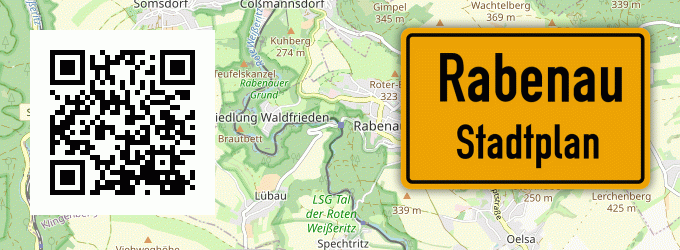 Stadtplan Rabenau, Sachsen