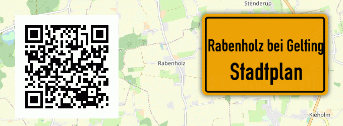 Stadtplan Rabenholz bei Gelting, Angeln