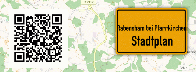 Stadtplan Rabensham bei Pfarrkirchen, Niederbayern