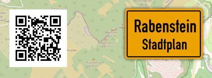 Stadtplan Rabenstein, Kreis Regen