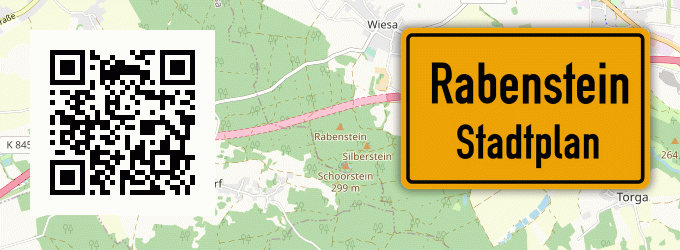 Stadtplan Rabenstein, Kreis Schlüchtern