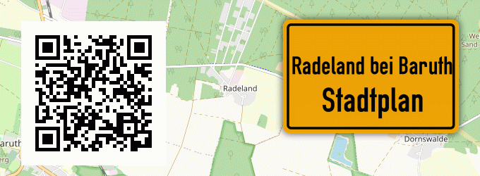Stadtplan Radeland bei Baruth, Mark