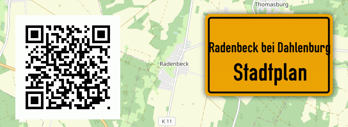 Stadtplan Radenbeck bei Dahlenburg