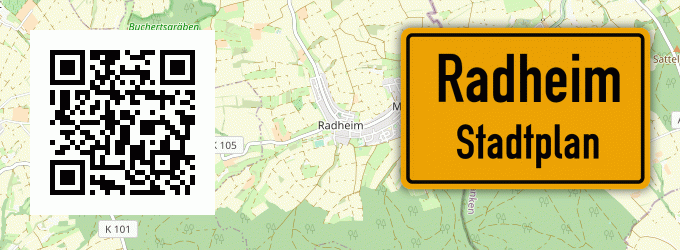 Stadtplan Radheim, Hessen
