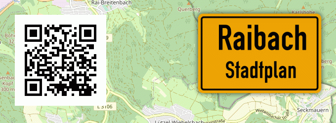 Stadtplan Raibach, Kreis Dieburg