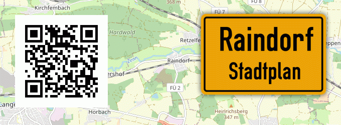 Stadtplan Raindorf, Kreis Regen