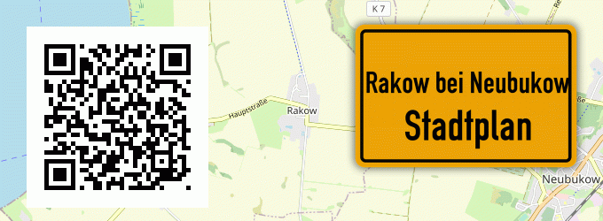 Stadtplan Rakow bei Neubukow