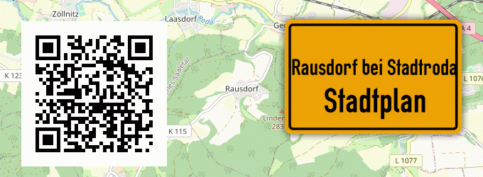 Stadtplan Rausdorf bei Stadtroda