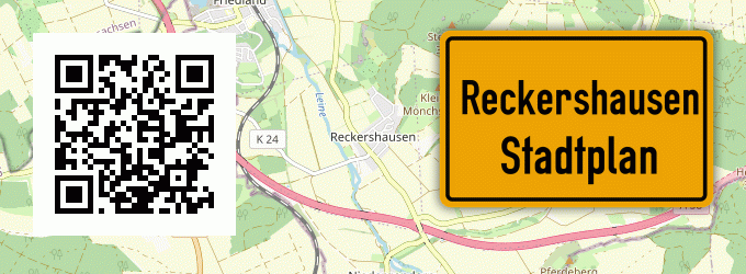 Stadtplan Reckershausen, Kreis Göttingen