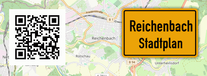 Stadtplan Reichenbach, Kreis Kronach