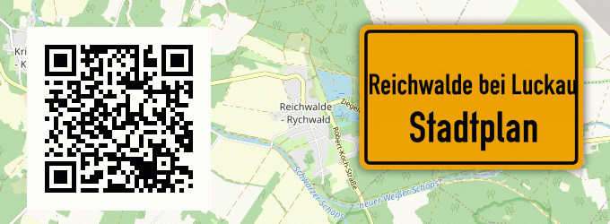 Stadtplan Reichwalde bei Luckau, Niederlausitz
