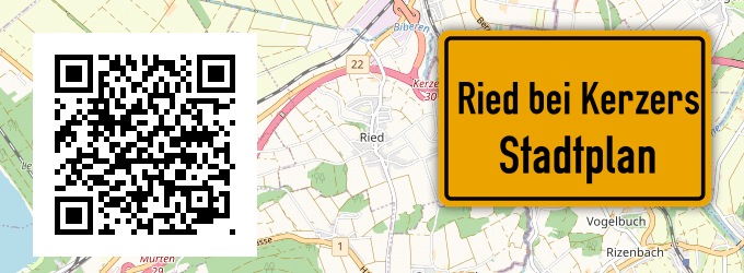 Stadtplan Ried bei Kerzers