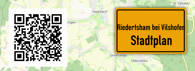 Stadtplan Riedertsham bei Vilshofen, Niederbayern