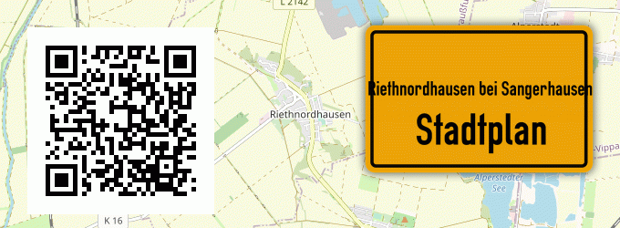 Stadtplan Riethnordhausen bei Sangerhausen