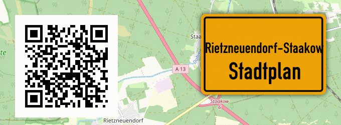 Stadtplan Rietzneuendorf-Staakow