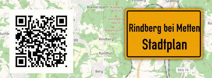 Stadtplan Rindberg bei Metten, Niederbayern