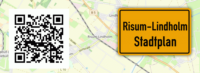 Stadtplan Risum-Lindholm