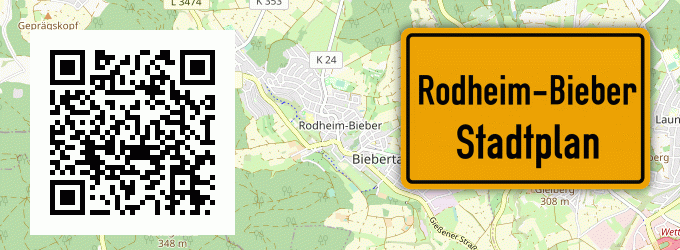 Stadtplan Rodheim-Bieber