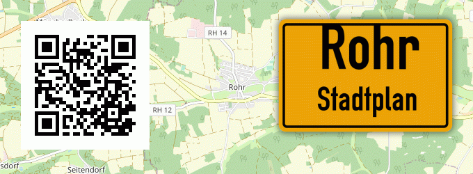 Stadtplan Rohr, Kreis Pfaffenhofen an der Ilm