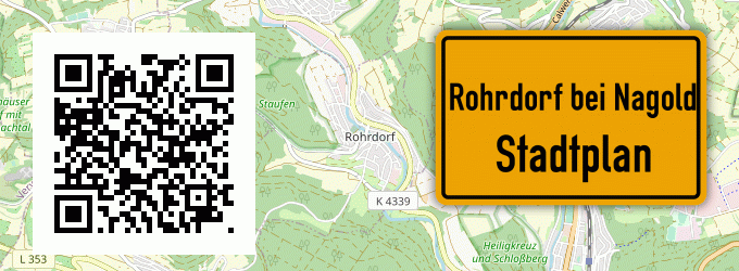 Stadtplan Rohrdorf bei Nagold