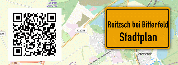 Stadtplan Roitzsch bei Bitterfeld