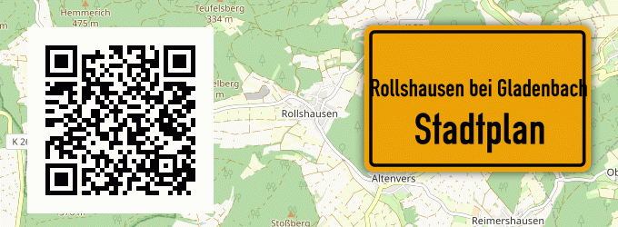 Stadtplan Rollshausen bei Gladenbach