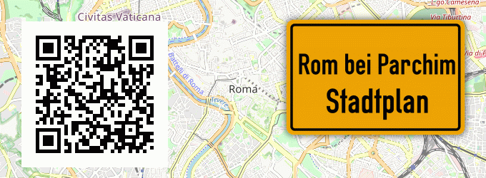 Stadtplan Rom bei Parchim