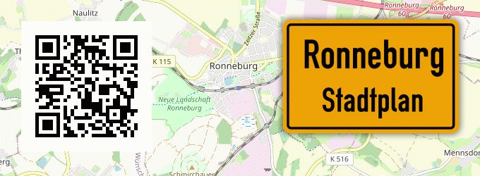 Stadtplan Ronneburg, Thüringen