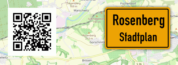 Stadtplan Rosenberg, Kreis Friesland