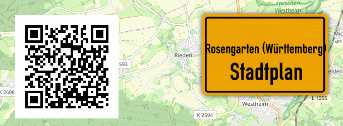 Stadtplan Rosengarten (Württemberg)