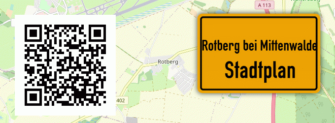 Stadtplan Rotberg bei Mittenwalde, Mark