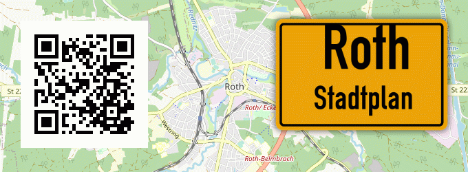 Stadtplan Roth, Kreis Gelnhausen