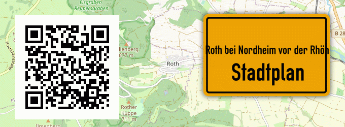 Stadtplan Roth bei Nordheim vor der Rhön