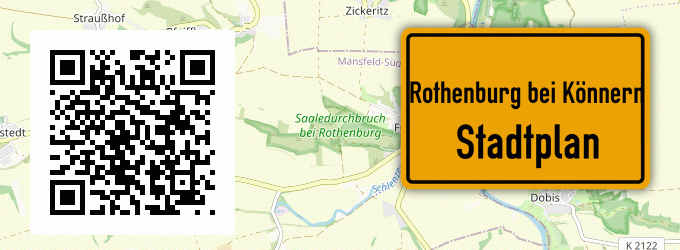 Stadtplan Rothenburg bei Könnern
