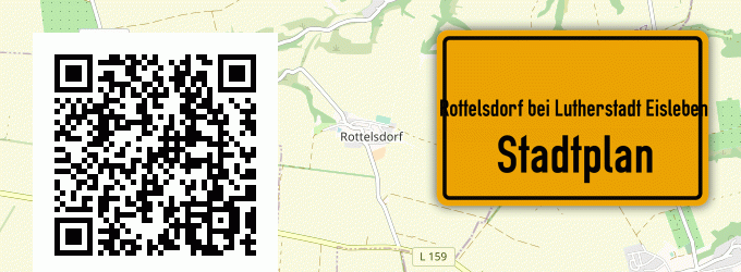 Stadtplan Rottelsdorf bei Lutherstadt Eisleben