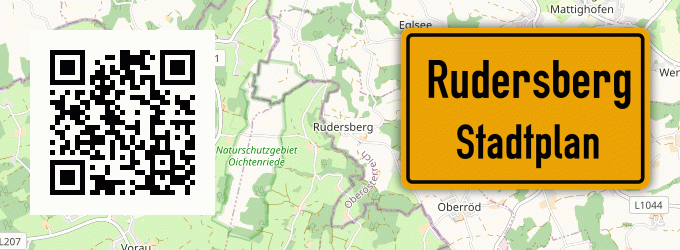 Stadtplan Rudersberg, Kreis Altötting