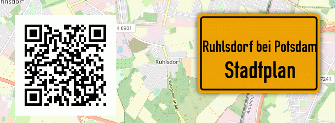 Stadtplan Ruhlsdorf bei Potsdam