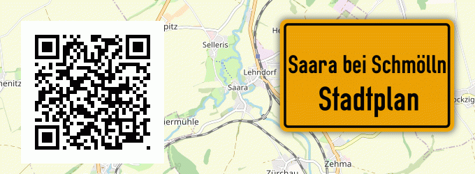 Stadtplan Saara bei Schmölln, Thüringen