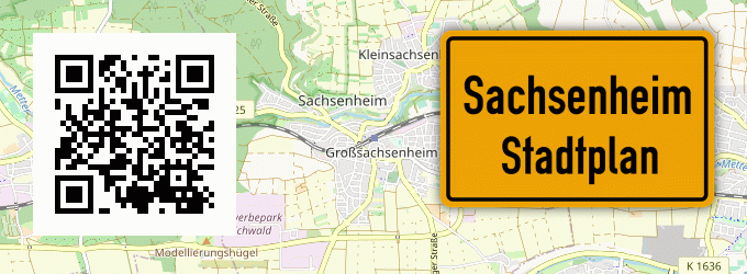 Stadtplan Sachsenheim, Unterfranken