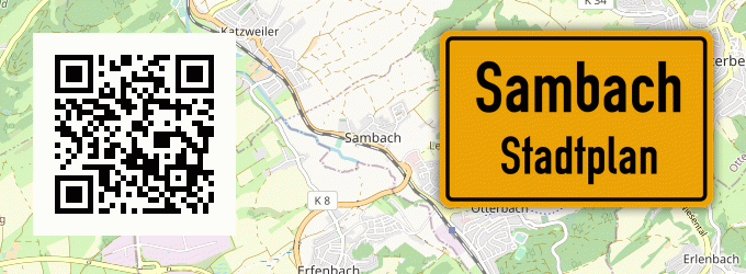 Stadtplan Sambach, Pfalz