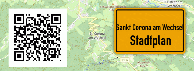 Stadtplan Sankt Corona am Wechsel