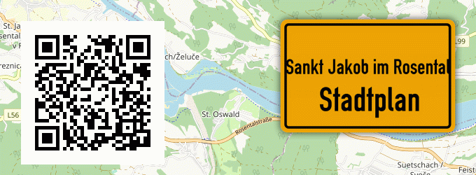 Stadtplan Sankt Jakob im Rosental