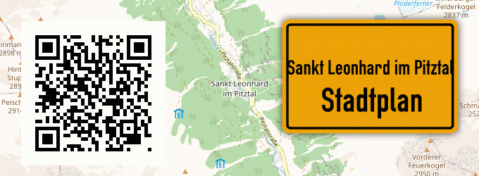 Stadtplan Sankt Leonhard im Pitztal