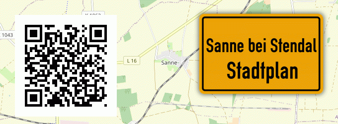 Stadtplan Sanne bei Stendal