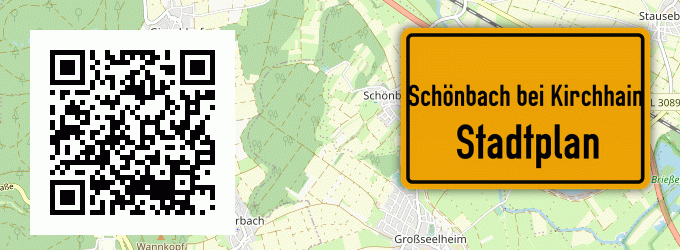 Stadtplan Schönbach bei Kirchhain, Hessen