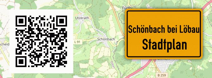 Stadtplan Schönbach bei Löbau