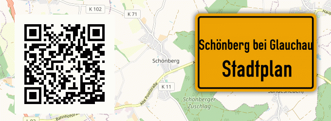 Stadtplan Schönberg bei Glauchau