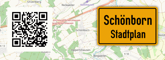 Stadtplan Schönborn, Pfalz