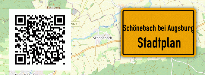 Stadtplan Schönebach bei Augsburg