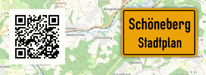 Stadtplan Schöneberg, Kreis Hofgeismar